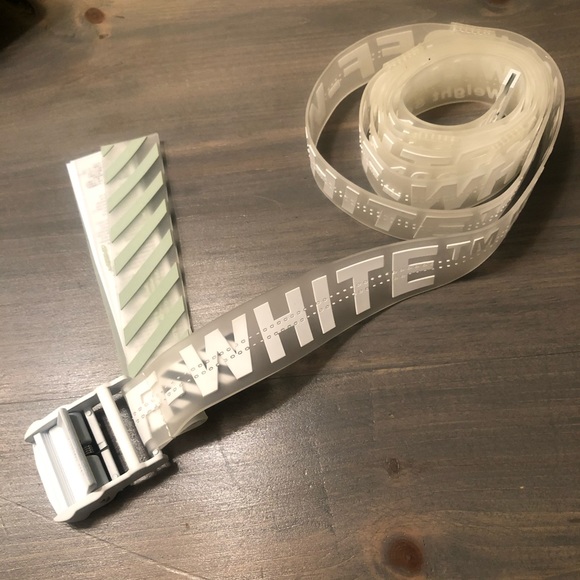 Off White Rubber Industrial Belt